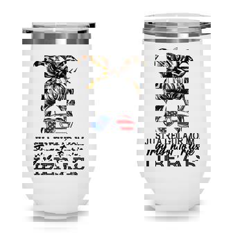 Just A Regular Mom Trying Not To Raise Liberals Wine Tumbler | Seseable UK