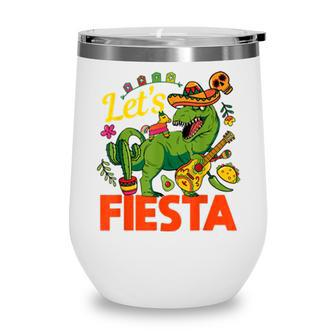 Lets Fiesta Cinco De Mayo Camisa Mexicana Hombre Wine Tumbler - Seseable