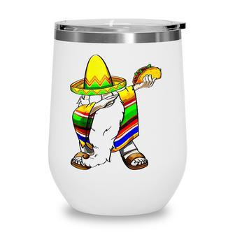 Mexican Dabbing Gnome Cinco De Mayo Poncho Sombrero Taco Wine Tumbler - Seseable