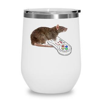 Mouse Rat Tee Gamer Playing Video Game Lover Mouse Pet Rat Wine Tumbler - Seseable