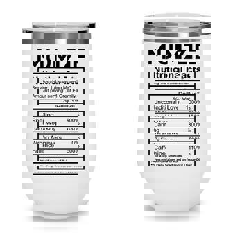 Mumzie Grandma Gift Mumzie Nutritional Facts Wine Tumbler | Seseable CA