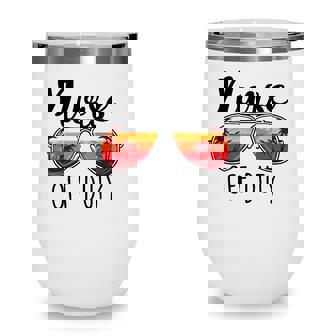 Nurse Off Duty Sunglasses Sunset Beach Retired Retirement Wine Tumbler - Seseable