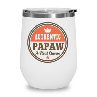 Papaw Gift For Fathers Day Grandpa Wine Tumbler - Seseable