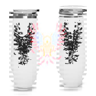 Patriotic July 4Th Usa Eagle Lovers American Flag Eagle Wine Tumbler - Seseable