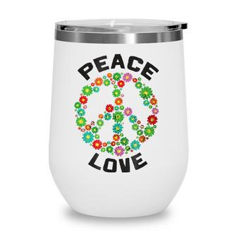 Retro Peace Hippy Cool & Classic Vintage Wine Tumbler - Seseable