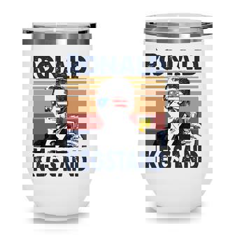 Ronald Kegstand 4Th Of July Independence Day Us Flag Retro Wine Tumbler - Seseable