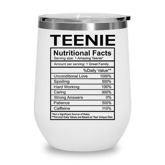 Teenie Grandma Gift Teenie Nutritional Facts Wine Tumbler - Seseable