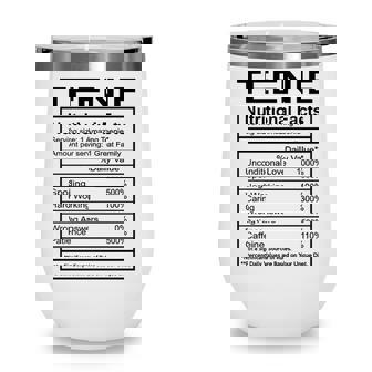 Teenie Grandma Gift Teenie Nutritional Facts Wine Tumbler | Seseable CA