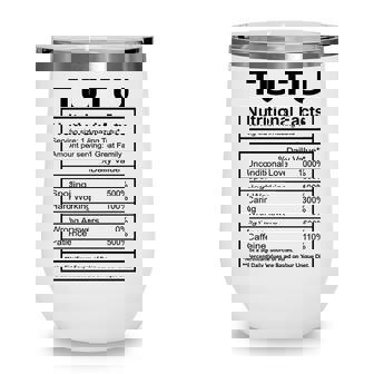 Tutu Grandma Gift Tutu Nutritional Facts Wine Tumbler | Seseable CA