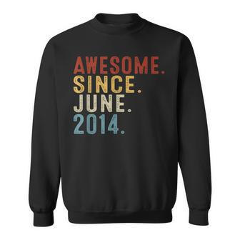 10 Year Old Awesome Since June 2014 10Th Birthday Boy Sweatshirt - Monsterry UK