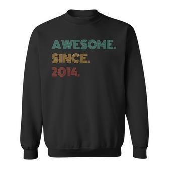 10 Years Old Awesome Since 2014 10Th Birthday Sweatshirt - Seseable