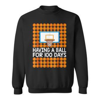 100 Days Of School Basketball 100Th Day Balls For Boys Sweatshirt | Mazezy