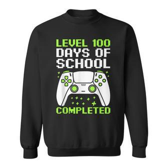 100 Days Of School For Boys Level Completed Gamer Sweatshirt - Monsterry DE
