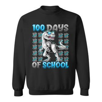 100 Days Of School Trex 100 Days Smarter 100Th Day Of School Sweatshirt - Monsterry DE