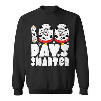 100 Days Smarter Dalmatian Dog 100 Days Of School Boys Girls Sweatshirt - Thegiftio UK