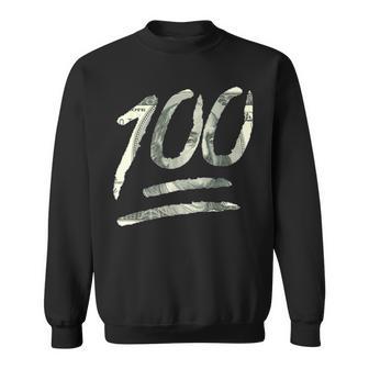 100 Dollar Bill Keep It One Hundred Sweatshirt - Monsterry UK