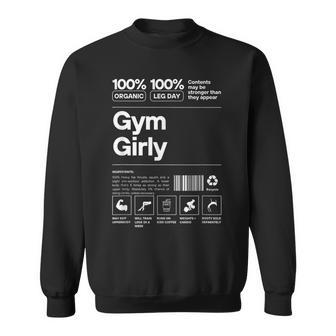 100 Organic Gym Girly Muscle Mommy Pump Cover Statement Sweatshirt - Seseable