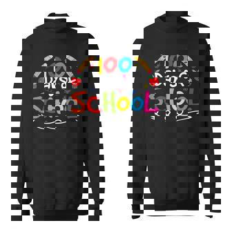 100 Tage Schule Team Süß Sprüche Sweatshirt - Seseable