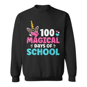 100Th Day Of Kindergarten For Girls 100 Magical Days Unicorn Sweatshirt | Mazezy AU
