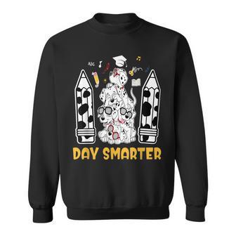 101 Days Of School Dalmatian Dog 100 Days Of Kindergarten Sweatshirt - Monsterry