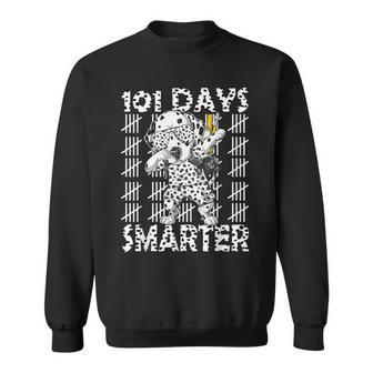 101 Days Of School Dalmatian Dog 100 Days Smarter Teacher Sweatshirt - Thegiftio UK