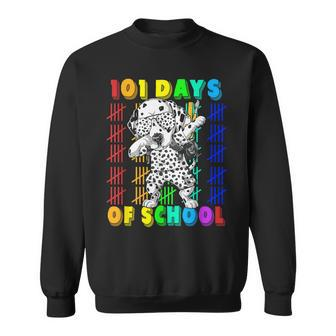 101 Days Of School Dalmatian Dog 100 Days Smarter Teacher Sweatshirt - Monsterry AU