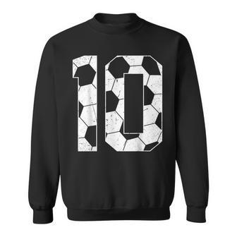 10Th Birthday Boy Soccer Player Football 10 Years Old Sweatshirt - Monsterry CA