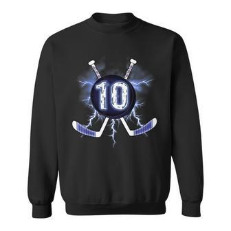 10Th Birthday Ice Hockey 10 Years Old Sweatshirt - Monsterry DE