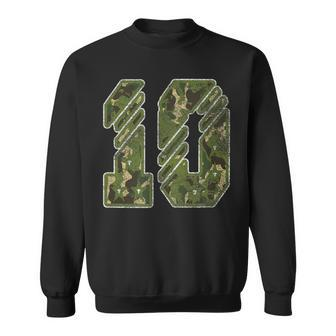 10Th Birthday Soldier 10 Year Old Military Themed Camo Sweatshirt - Monsterry DE