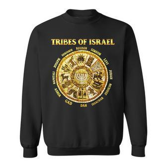 12 Twelve Tribes Of Israel Hebrew Israelite Judah Jerusalem Sweatshirt - Seseable