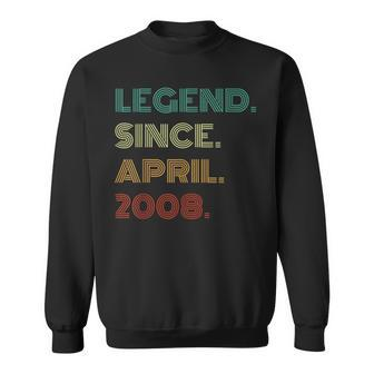 16 Years Old Legend Since April 2008 16Th Birthday Sweatshirt - Seseable