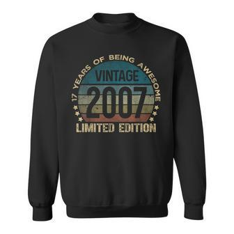 17Th Birthday 17 Year Old Vintage 2007 Limited Edition Sweatshirt - Monsterry