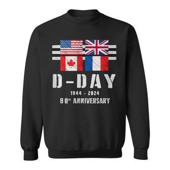 1944 D-Day 2024 80Th Anniversary Normandy Sweatshirt - Thegiftio UK