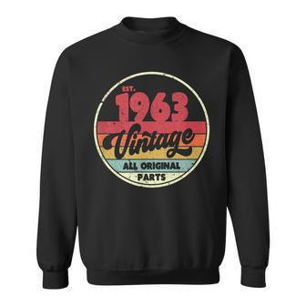 1963 Vintage T Birthday Retro Style Sweatshirt - Monsterry AU