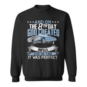 1964 64 Impala Lowrider Ss Muscle Car And On The God 66 67 Sweatshirt - Monsterry CA