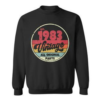 1983 Vintage T Birthday Retro Style Sweatshirt - Seseable