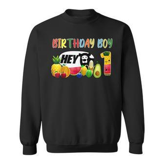 1St Birthday Boy 1 Year Old Fruit Birthday Hey Bear Sweatshirt - Seseable
