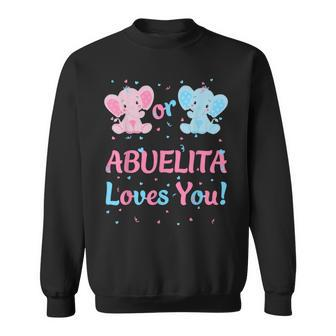 2024 Abuelita Abuela Gender Reveal Pink Or Blue Matching Sweatshirt - Seseable