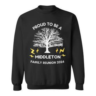 2024 Middleton Family Reunion Party Matching Family Tree Sweatshirt - Monsterry UK