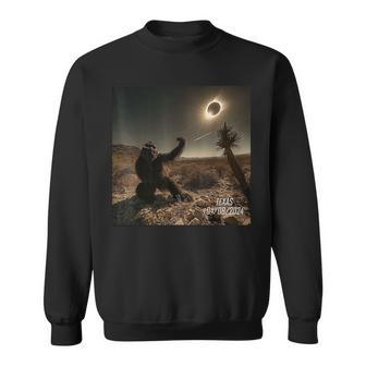 2024 Solar Eclipse Bigfoot Selfie With Solar Eclipse Sweatshirt - Monsterry CA