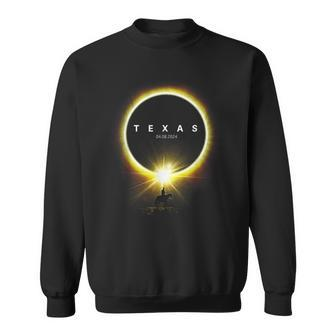 2024 Solar Eclipse Seen From The State Of Texas For Cowboys Sweatshirt - Monsterry CA