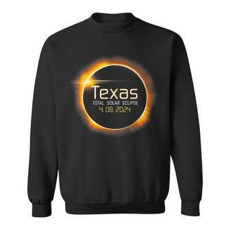 2024 Solar Eclipse In Texas Usa Totality Womens Sweatshirt - Seseable