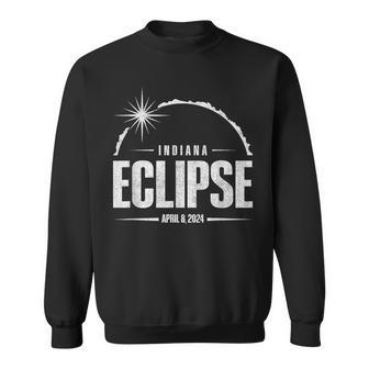 2024 Total Eclipse Path Of Totality Indiana 2024 Sweatshirt - Seseable