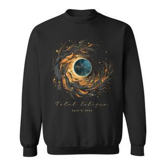 2024 Total Solar Eclipse Chaser Fan Watching April 8 Sweatshirt - Seseable