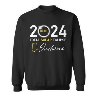 2024 Total Solar Eclipse Indiana State Sweatshirt - Seseable