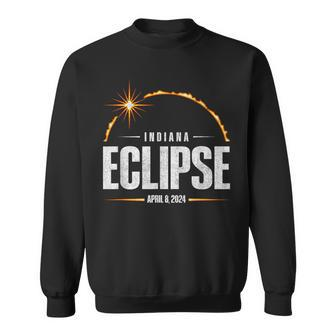 2024 Total Solar Eclipse Indiana Total Eclipse 2024 Sweatshirt - Monsterry UK