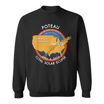 2024 Total Solar Eclipse Totality Poteau Oklahoma 27 Sweatshirt | Mazezy