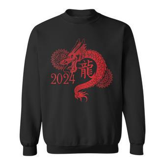 2024 Year Of The Dragon Chinese New Year Zodiac Lunar Sweatshirt - Seseable