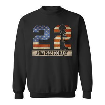 22 A Day Is 22 Too Many Veteran Lives Matter Help Veterans Sweatshirt - Monsterry