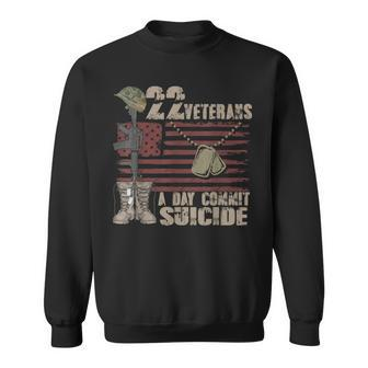 22 Dog Tag Veteran Suicide Awareness Veteran Lives Matter Sweatshirt - Monsterry CA